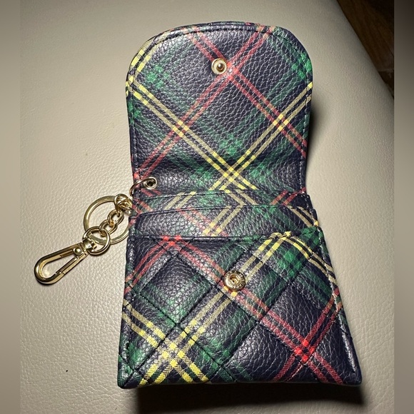 Steve Madden Faux Leather Clip On Wallet/Key Holder Plaid. EUC - Picture 5 of 6